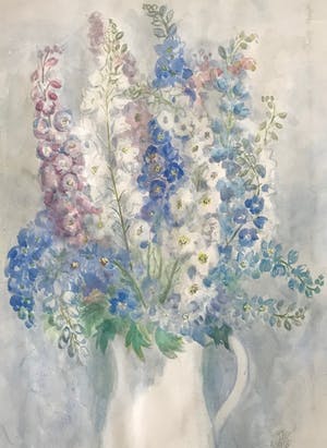 Anna Borst Pauwels - Kleurrijke aquarel - Uniek werk - Gesigneerd - 1986 kopen? Bied vanaf 45!