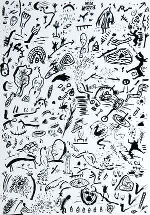 Henk Visch - Zeefdruk, Zonder titel verkocht voor € 35!