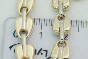 68 - Aparte 14Krt bicolor gouden unisex armband -  fantasie schakel - gekeurd kopen? Bied vanaf 480!