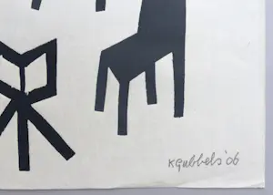 Klaas Gubbels - houtdruk 'Hongaars kwartet ’ - 2006 - oplage EA kopen? Bied vanaf 350!