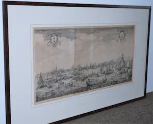 Simon de Vlieger - uitg. BLAEU 1638 - grote ets van 't IJ Amsterdam door Salomon Savrij (1593-1683) kopen? Bied vanaf 150!