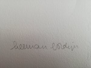 Herman Gordijn - ROLSCHAATSER / ZW-W LITHO / 76x56cm / SIG kopen? Bied vanaf 25!