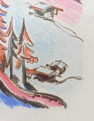 Jan Wiegers - Landschap Ticino, handgesigneerde litho kopen? Bied vanaf 95!