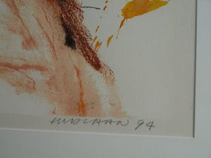 Wil van der Laan - Ingelijste zeefdruk , Deux Arabes – 1994 - groot kopen? Bied vanaf 50!