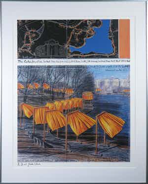 Christo - Handgesigneerd exemplaar The Gates - Ingelijst (Groot) verkocht voor € 1!
