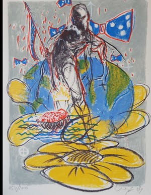 Henny van der Vegt - Zonder Titel - zeefdruk - 1989 - 200ex. kopen? Bied vanaf 1!