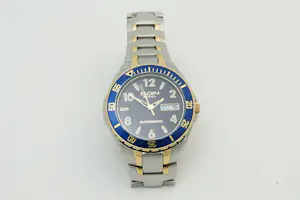 5- ELGIN steel 330FT waterresistant Automatic BLUE polshorloge kopen? Bied vanaf 15!