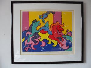 Shunyam - Zeefdruk, I cavalli di trevi - Ingelijst. kopen? Bied vanaf 90!