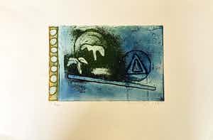 Jan Montyn - Tropical paradise, kleurenets. verkocht voor € 55!