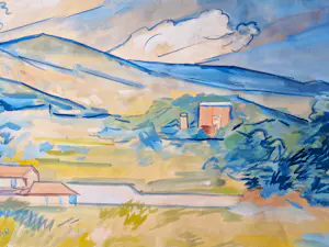Johan Jacob Voskuil - Een grote en zonnige jaren 50 Gouache "cap Martin" gesigneerd kaufen? Bieten Sie von 75!
