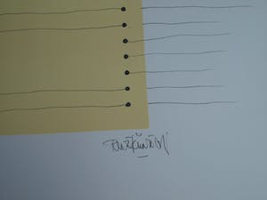 René Klinkers - Gemengde techniek , “4Kant met lijnen II” – gesigneerd kopen? Bied vanaf 25!
