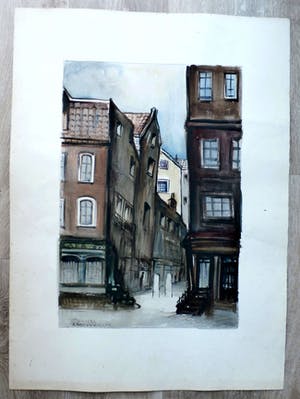 Jacques Mels - Aquarel: Amsterdam kopen? Bied vanaf 45!