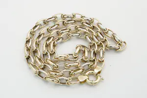 77 - Apart 14 karaat holle bi colour gouden fantasie schaken collier kopen? Bied vanaf 480!