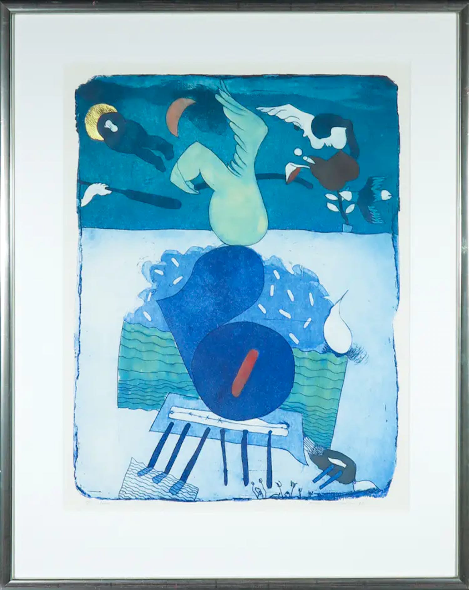 Michel van Overbeeke - Ets en aquatint met bladgoud, Balance kopen? Bied vanaf 80!