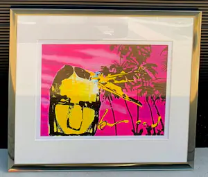 Herman Brood - Ingelijste zeefdruk: Pink indian kopen? Bied vanaf 450!