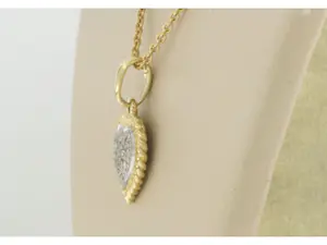 18k gouden collier en hanger met single cut geslepen diamanten tot. 0.07ct kopen? Bied vanaf 400!