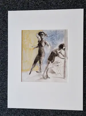 Theo Daamen - Mooie grote Aquarel op papier - 1992 - gesigneerd - in nieuwstaat kopen? Bied vanaf 89!