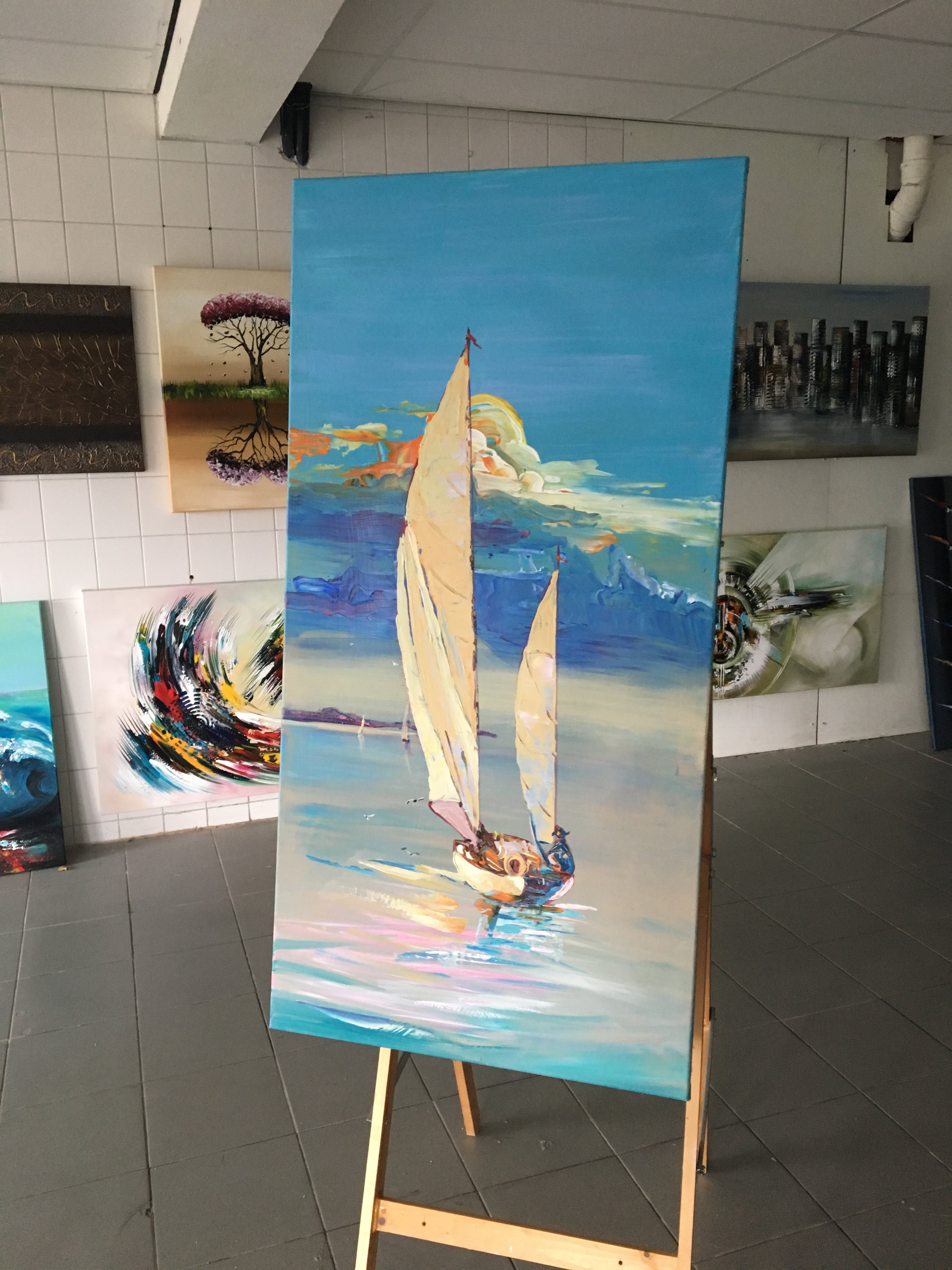 Niet of onleesbaar gesigneerd - Alex L.- Fantasie Sailing kopen? Bied vanaf 1!