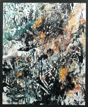 Fred Sieger - Gemengde techniek op papier, Abstracte compositie - Ingelijst kopen? Bied vanaf 1!