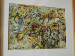 Carla Schot - Olieverfschilderij - Figuren [6-10-27] kopen? Bied vanaf 60!