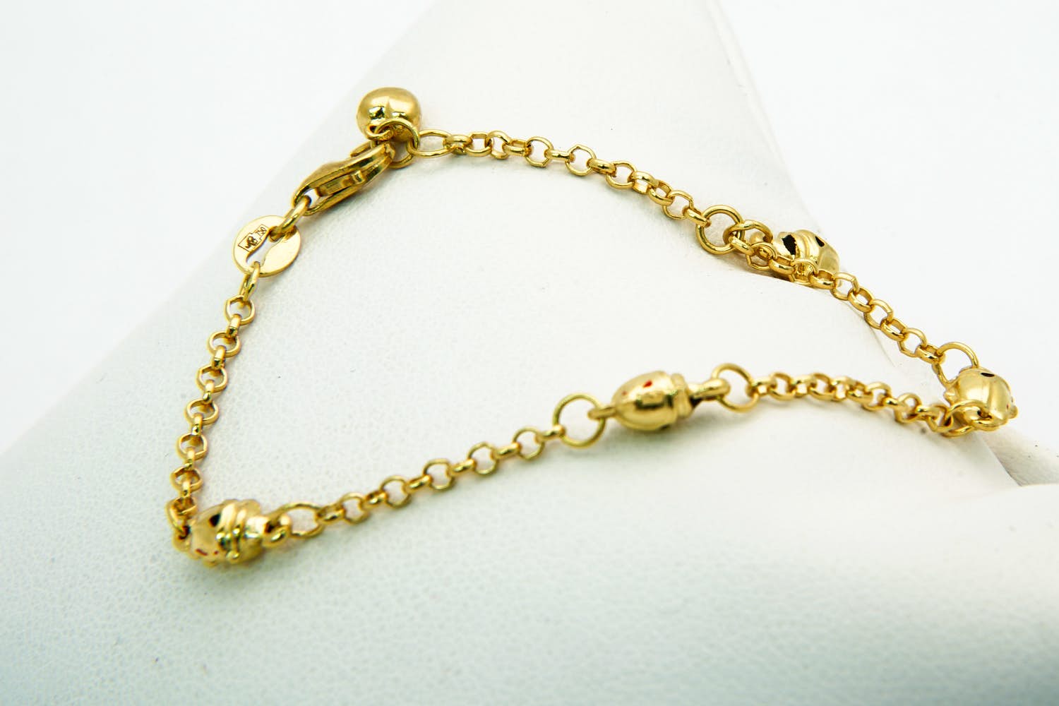 31-  Fijn 18 Krt gouden armband - kinder model - lieve-heers beestjes kopen? Bied vanaf 160!