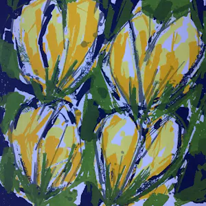 Ad van Hassel - Gele tulpen. kopen? Bied vanaf 30!