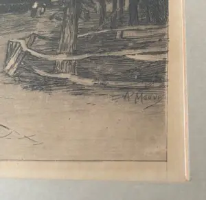 Anton Mauve (sr.) - Boerderij in landschap kopen? Bied vanaf 60!