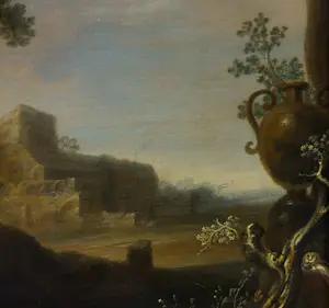 Abraham van Cuylenborch - Olieverf op paneel, Het Gouden Kalf - Ingelijst kopen? Bied vanaf 1250!