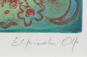 Elfriede Otto - Kleurenets, Geheimnisvoller ganeu - Ingelijst kopen? Bied vanaf 1!