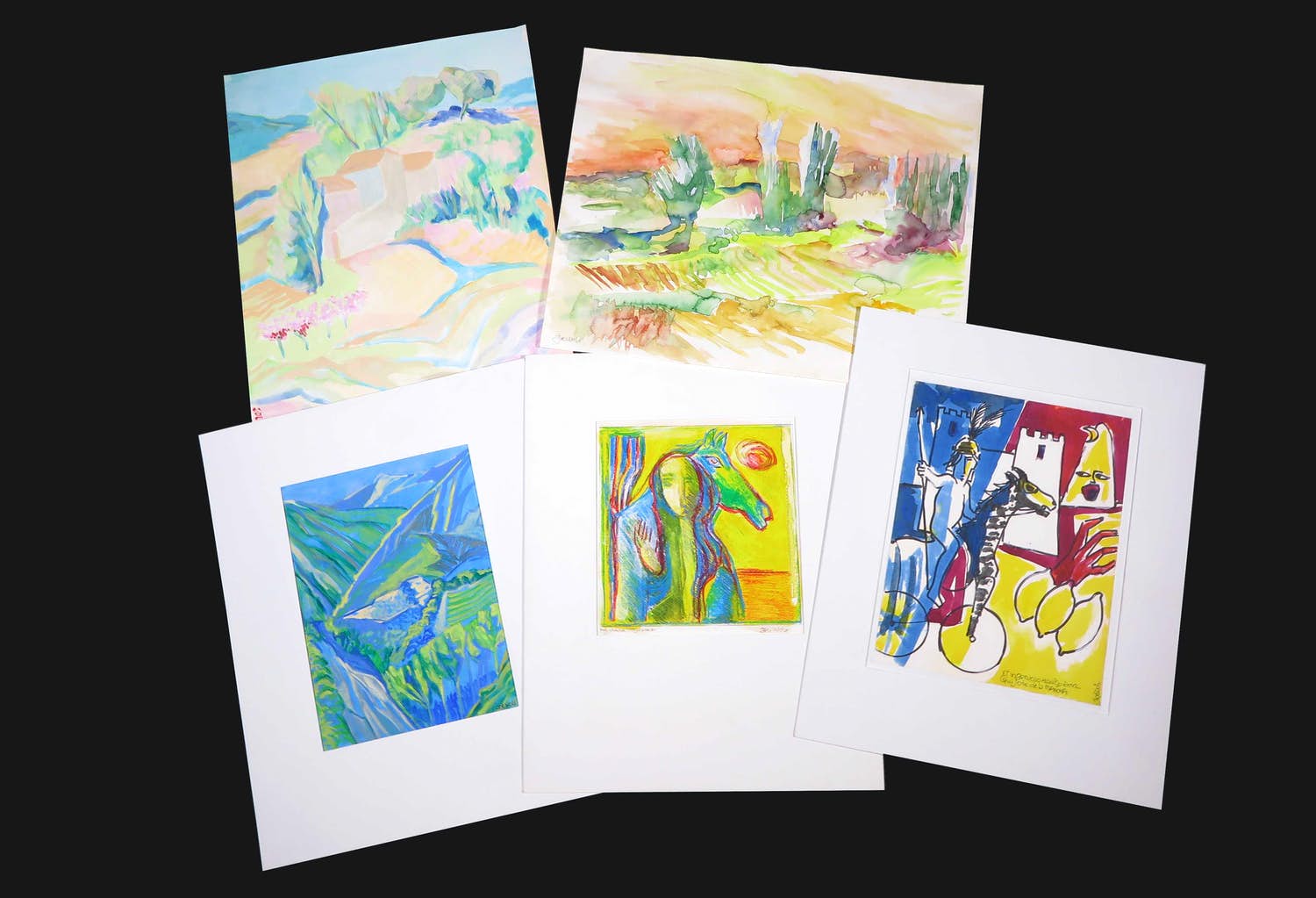Joe Wols - Lot van 5 originele werken op papier verkocht voor € 1!