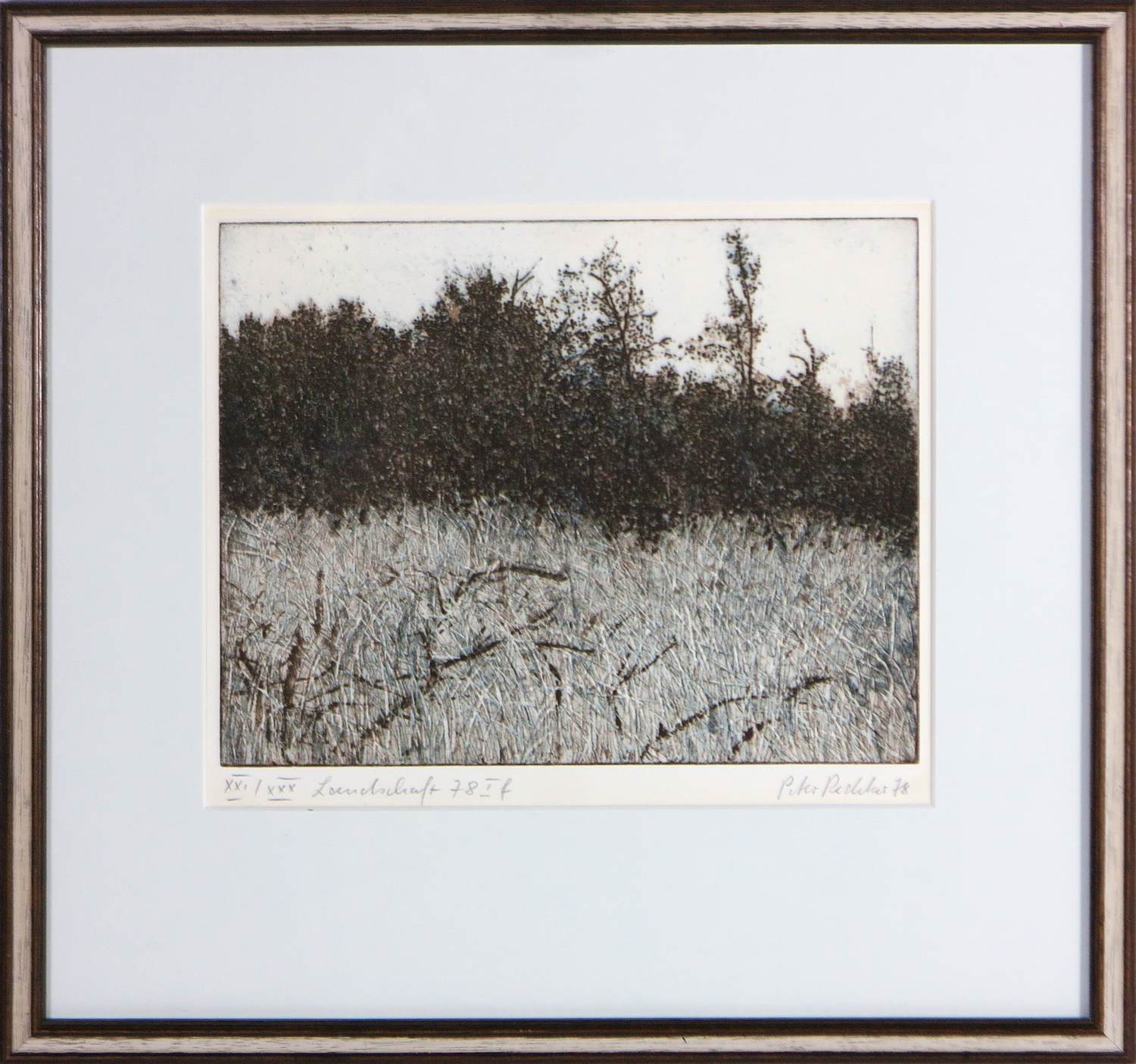 Peter Redeker - Ets, Landschaft - Ingelijst kopen? Bied vanaf 80!