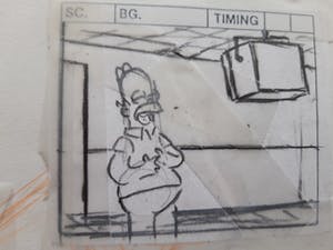 Matt Groening - origineel storyboard The Simpsons, ingelijst + certificaat kopen? Bied vanaf 99!