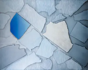 Frits van Geer - Acryl op doek, Regenfragmenten - Ingelijst (Groot) kopen? Bied vanaf 50!