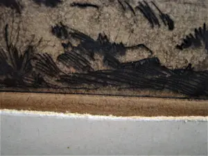 Willem Witjens - Mooie grote Ets "afgemeerde bootjes bij Hattem" potloodgesigneerd - orig. lijst kopen? Bied vanaf 35!