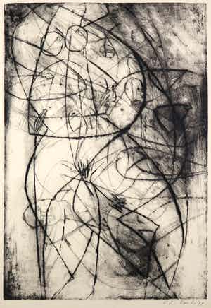 Willie Cools - Monotype, Vrouw van mijn dromen verkocht voor € 35!