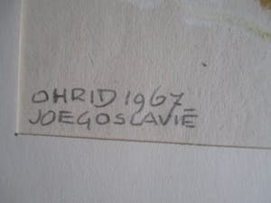 Wim Mulder - Gemengde techniek "Ohrid Joegoslavie" kopen? Bied vanaf 30!