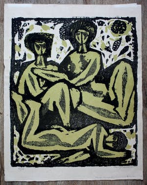Mladen Srbinovic - litho: naakte figuren - 1955 kopen? Bied vanaf 75!