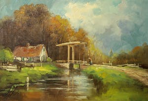 Toon Wildeboer - Hollands landschap 1990 kopen? Bied vanaf 25!