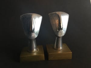 Brons (Onbekend) - Abstracte Cycladische beeldje hoofd (idolen) kopen? Bied vanaf 10!