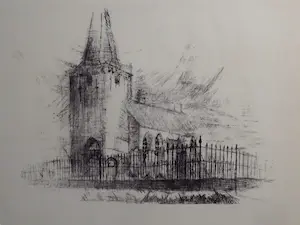Henk Huig - Kerk met hekwerk kopen? Bied vanaf 38!