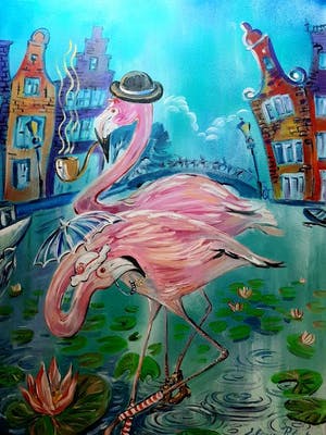 Elena Polyakova - Flamingo's in Amsterdam kopen? Bied vanaf 145!