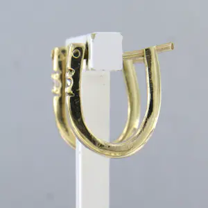 14k geel gouden oorhangers bezet met briljant geslepen diamant tot. 0,06ct kopen? Bied vanaf 450!