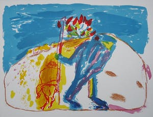 Pieter Defesche - Pieter Defesche, kleurenlitho, zonder titel, 1998, oplage 100 ex. kopen? Bied vanaf 35!