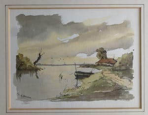 Willem Kroon - 2 riviergezichten kopen? Bied vanaf 49!