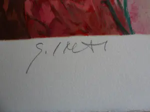 Buy Sachiko Imai - Litho, 'vrouw met de rode jurk'? Bid from 40!