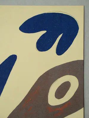 Buy Hans Arp - Hoofd, torso en navel op tafel - 1962 - Originele litho? Bid from 180!