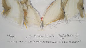 Kees Verkade - Les retrouvailles, litho (prachtig ingelijst, best groot) kopen? Bied vanaf 295!