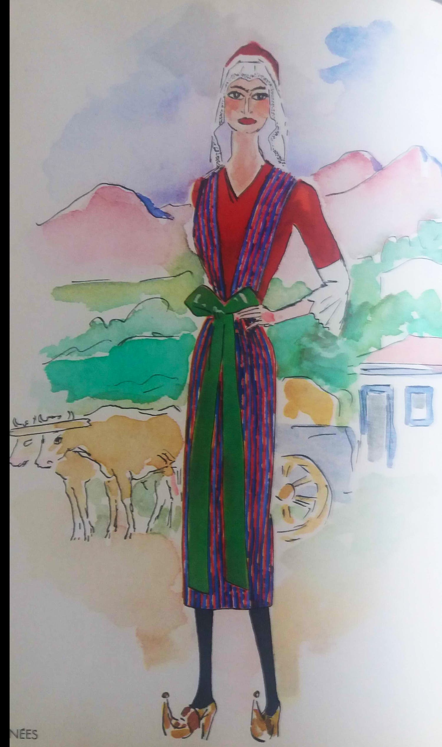 Kees van Dongen - Liste de grands vins met 15 aquarellen van Kees Van Dongen kopen? Bied vanaf 75!