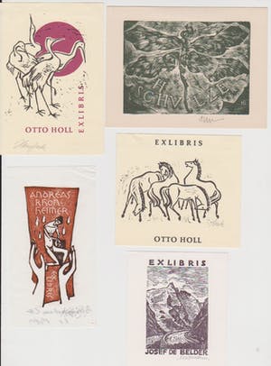 Hans Schulze - e.a: Lot van vijf handgesigneerde houtsnedes/linosnedes kopen? Bied vanaf 16!