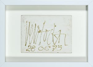 Jan Montyn - Glitterverf op paneel, Kerstgroet kopen? Bied vanaf 1!
